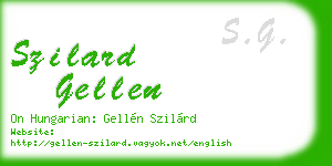 szilard gellen business card