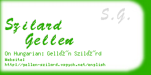 szilard gellen business card